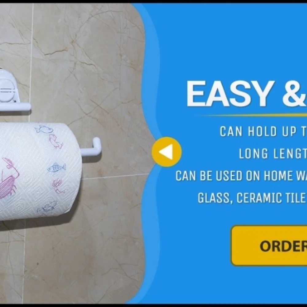 Non Drilling Paper Towel Holder Wall Mount